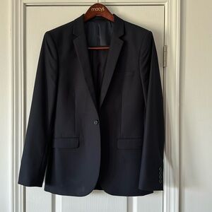 Topman Navy Blue Skinny Suit